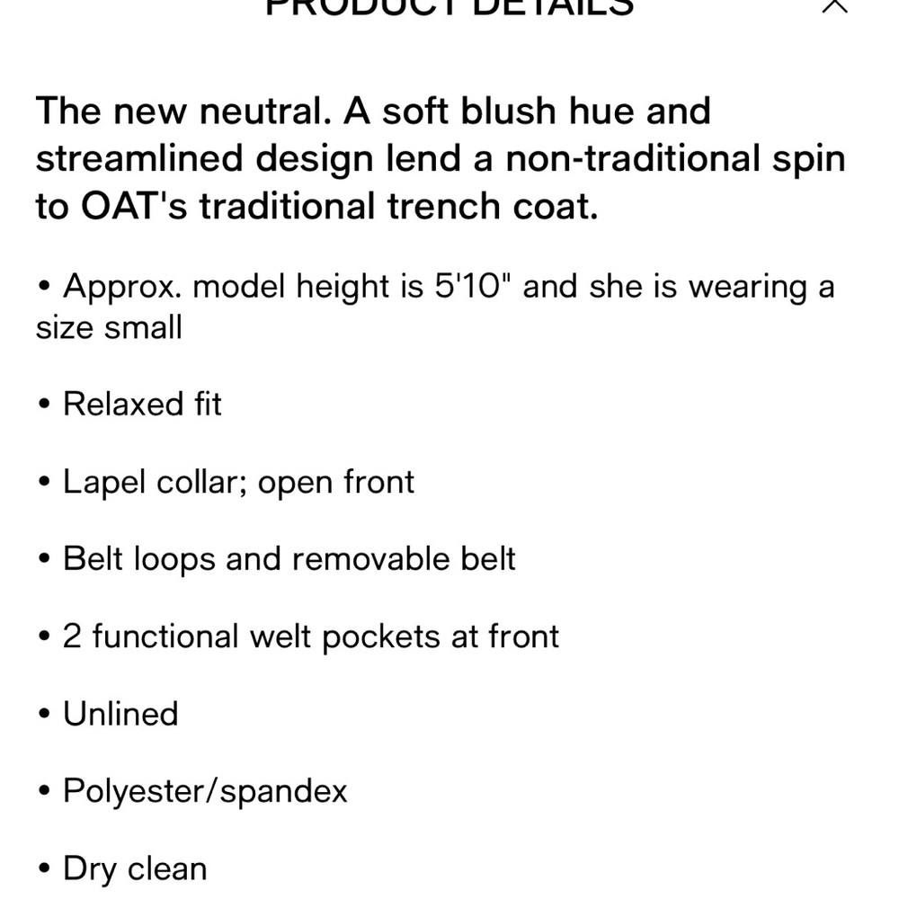 Oat New York blush trench coat suede, heavy, medium - Picture 10 of 10